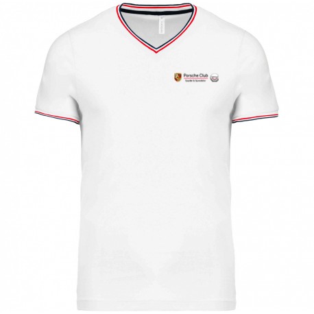 T-shirt maille piquée col V homme