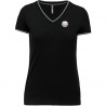 T-shirt maille piquée col V FEmme