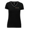 Tee shirt col V maille piquée Femme 911