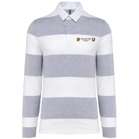 Polo rugby rayé manches longues Atlantique