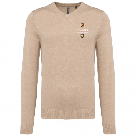 Pull col V Homme Champagne