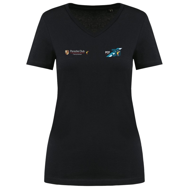 Tee shirt Supima col V Femme 30 ans Francorchamps