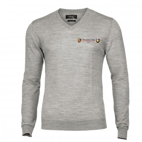 Pull col V Mérinos Homme Prais