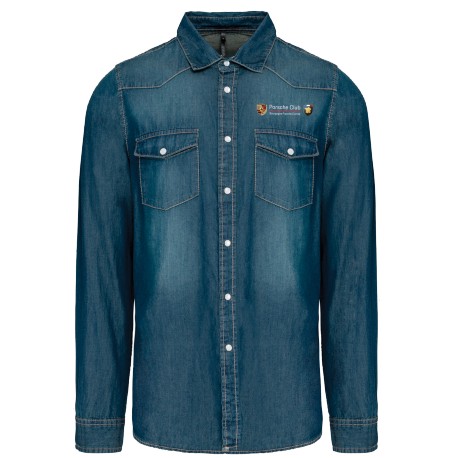 Chemise Denim Homme Bourgogne